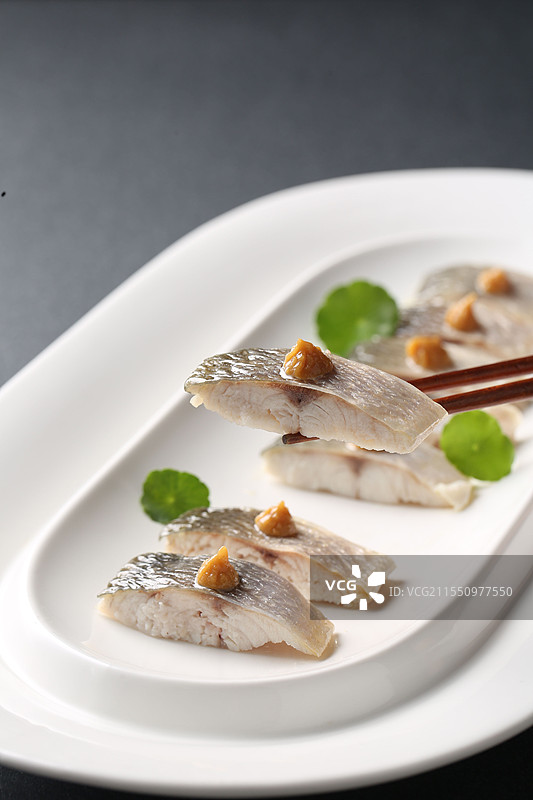 潮州菜潮式冻马友鱼清新美味图片素材