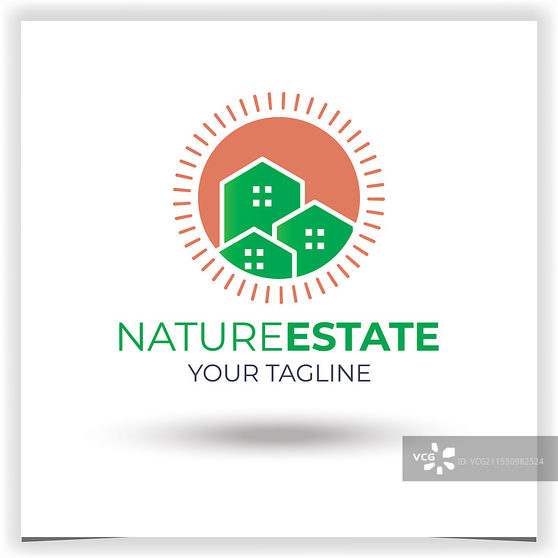 自然房地产标志设计模板图片素材
