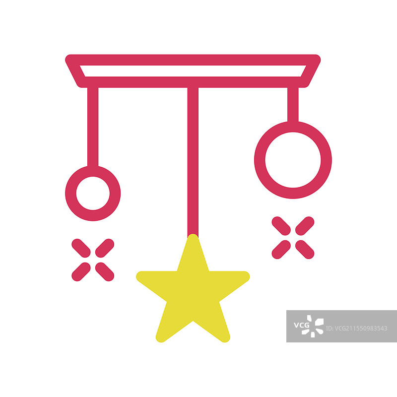 婴儿摇铃图标，婴儿房装饰，儿童房间图片素材