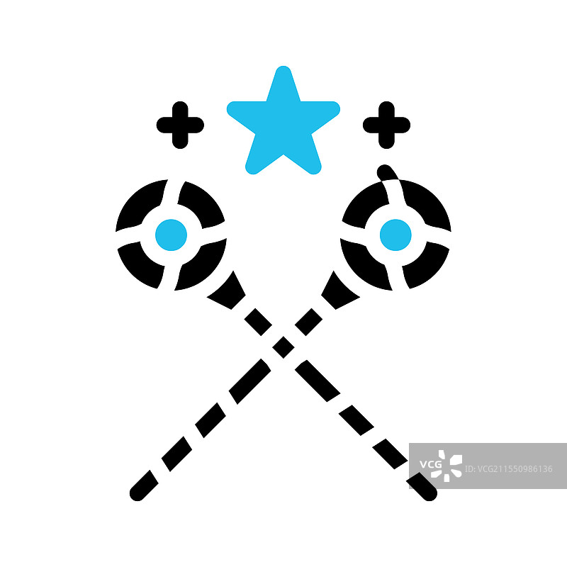 幻想魔法的星星概念魔法杖图片素材