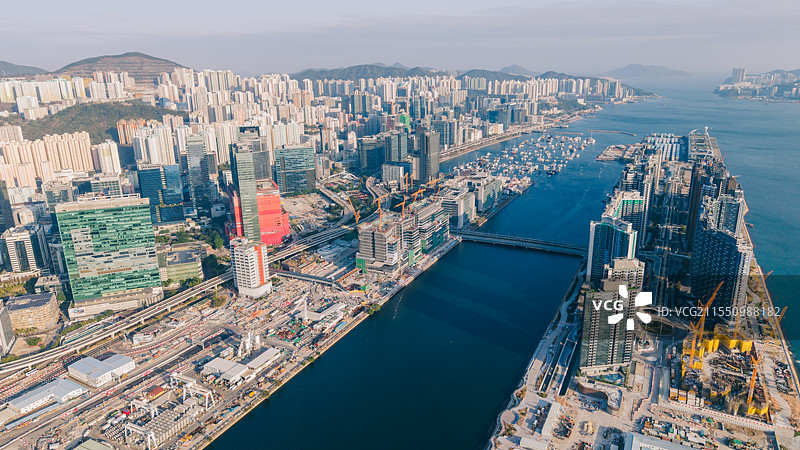 航拍香港启德新区图片素材