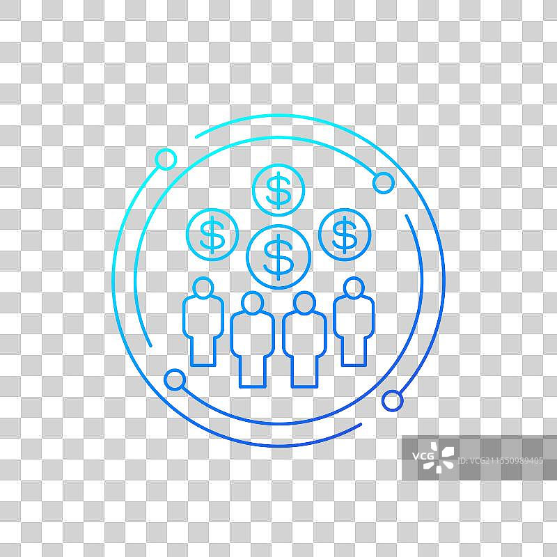 国内生产总值图标，线性设计图片素材