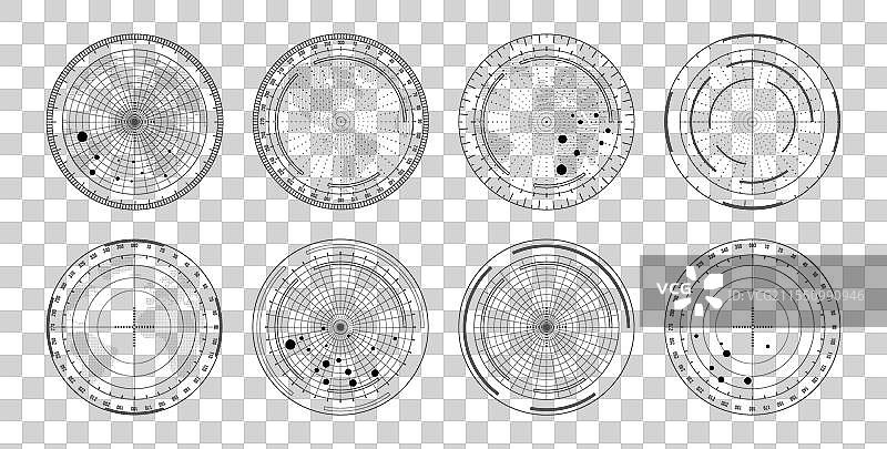 军事声纳雷达真实地图图片素材