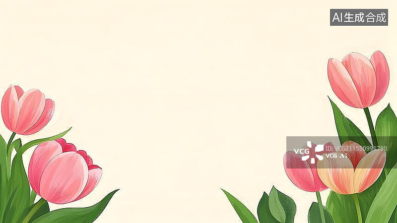 【AI数字艺术】2D卡通背景两侧图片素材