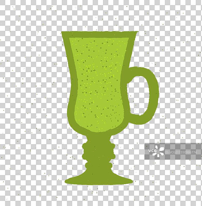 绿色鸡尾酒奶油无酒精冰沙图片素材