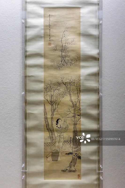 清代左锡蕙林下仕女图图片素材
