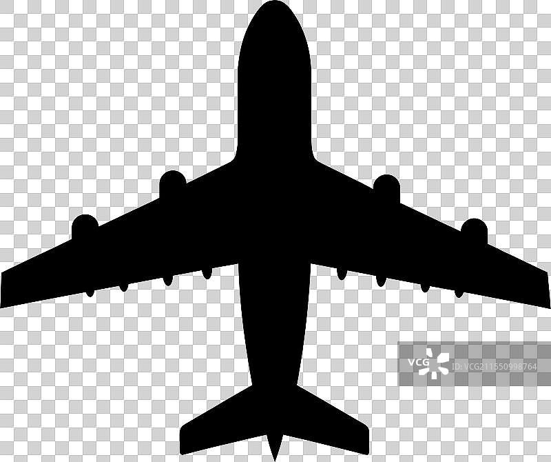 飞机轮廓的俯视图图片素材