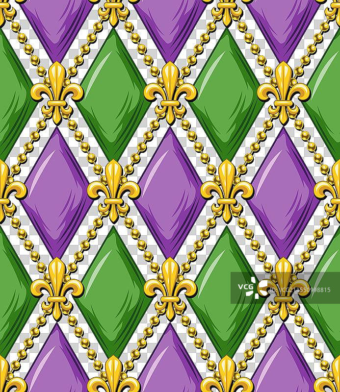 哈雷奎因狂欢节图案与百合花图片素材