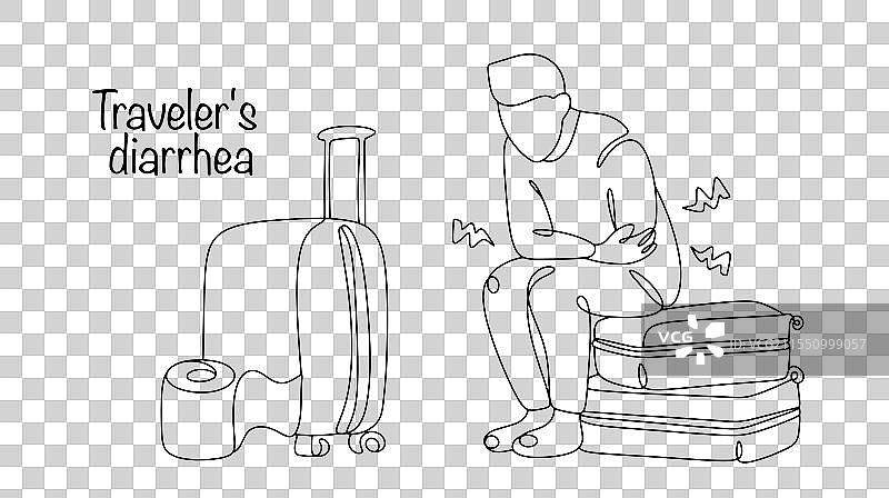 旅行者腹泻图片素材
