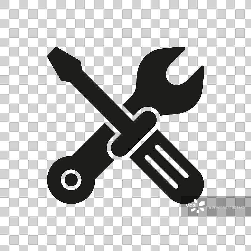 技术支持剪影图标，螺丝刀和图片素材