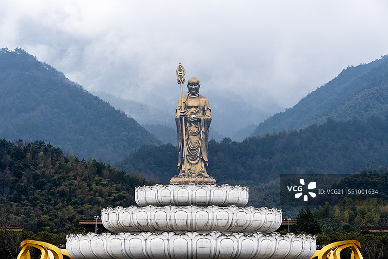 佛教四大名山之安徽九华山图片素材