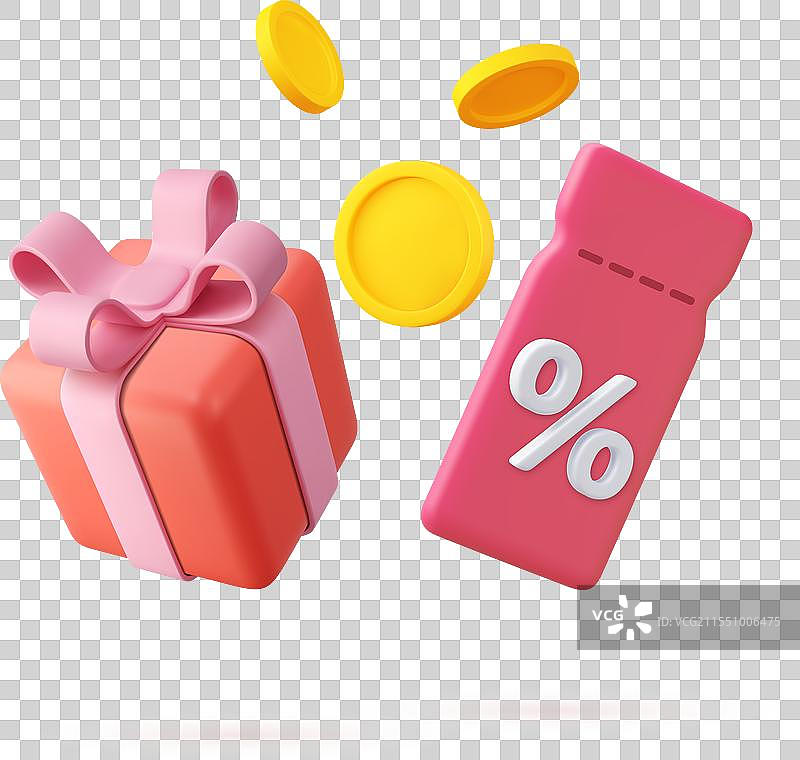 3D礼品卡和促销策略图片素材