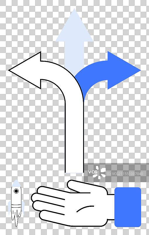选择你的道路，决策时有引导之手图片素材