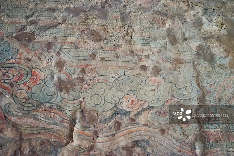 山西省长治市平顺县大云禅院佛教壁画图片素材