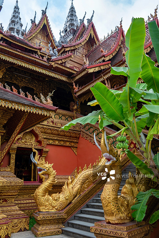 云南西双版纳总佛寺建筑图片素材