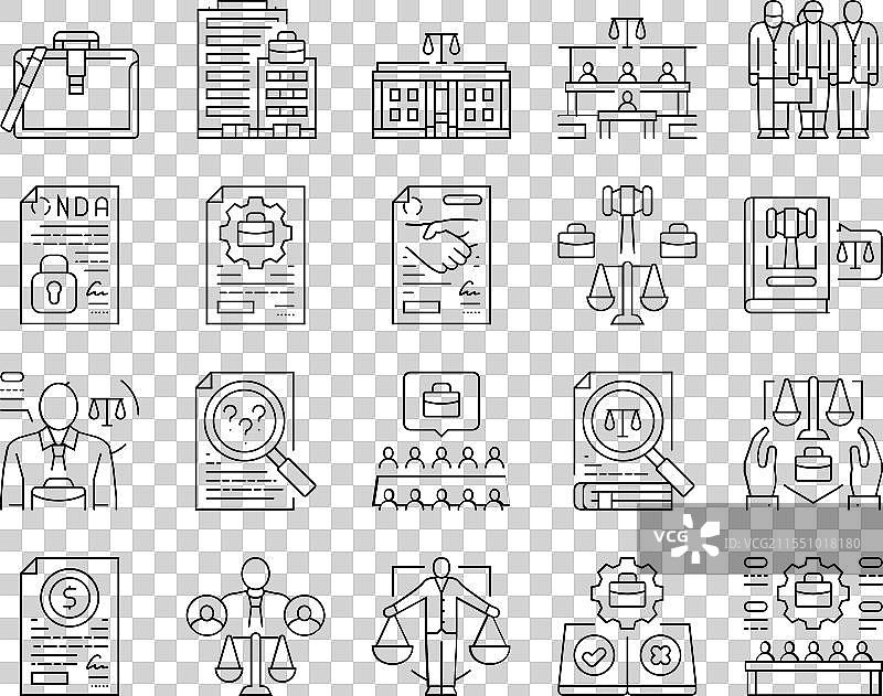 企业法律合规图标集图片素材