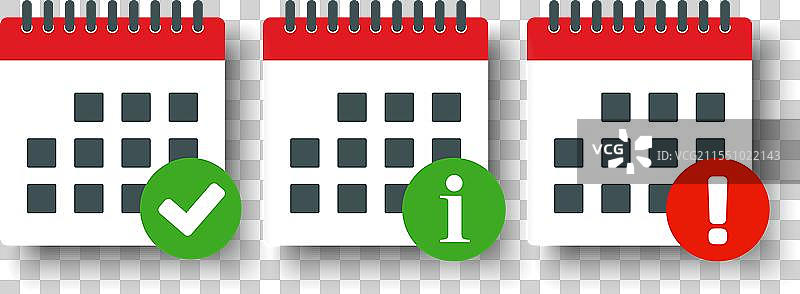 图标日历 - 弹出消息检查信息错误图片素材