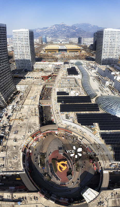 泰安中轴线与泰山风景区图片素材