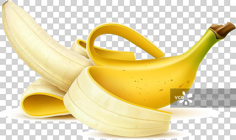 逼真的孤立3D香蕉水果图片素材