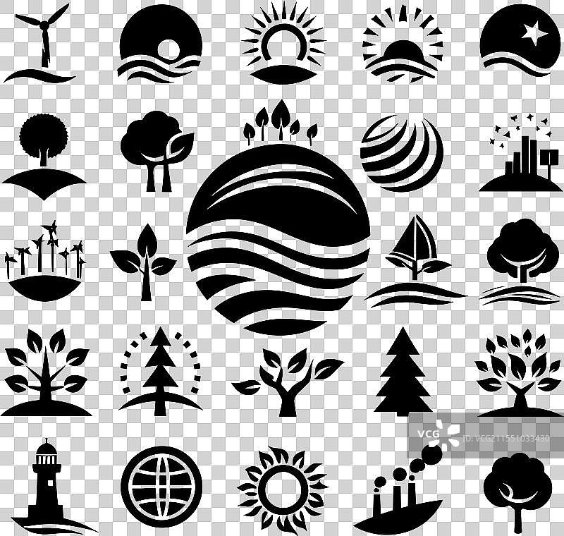 自然与环境图标集图片素材