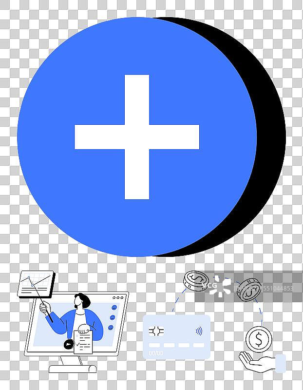 无接触方式展示财务增长的人士图片素材