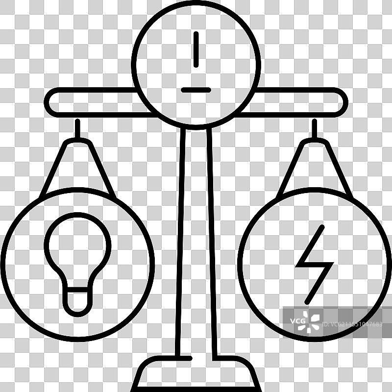 燃料电池储能线条图标图片素材