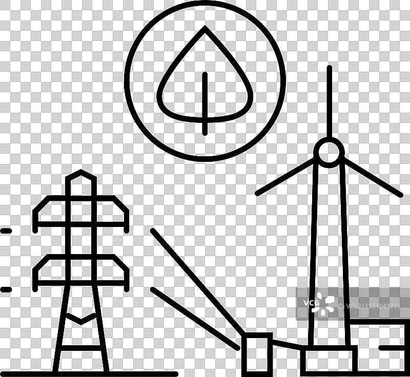 能源流动控制电网线条图标图片素材