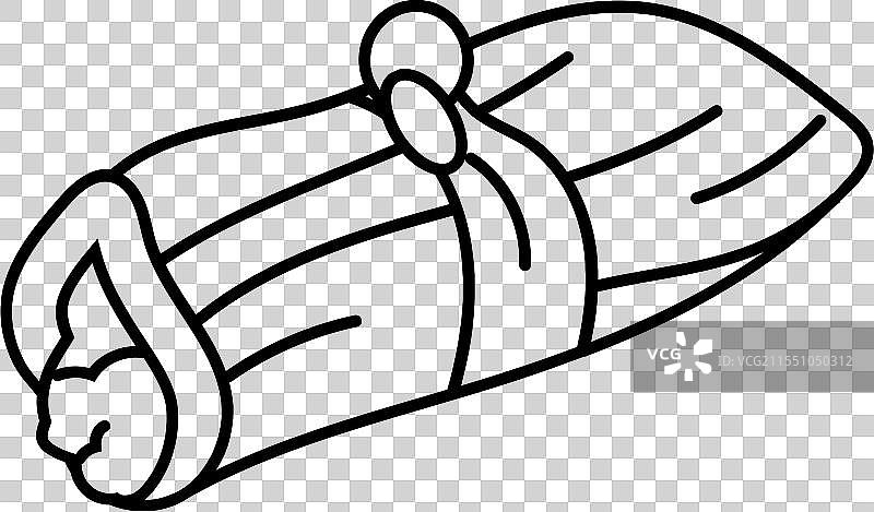 墨西哥美食玉米饼线条图标图片素材