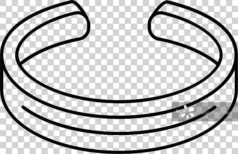 翻领别针珠宝时尚线条图标图片素材