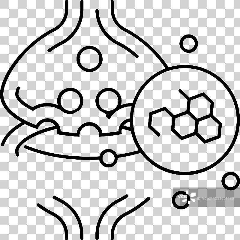 神经递质 神经科学 神经学 线条图标图片素材