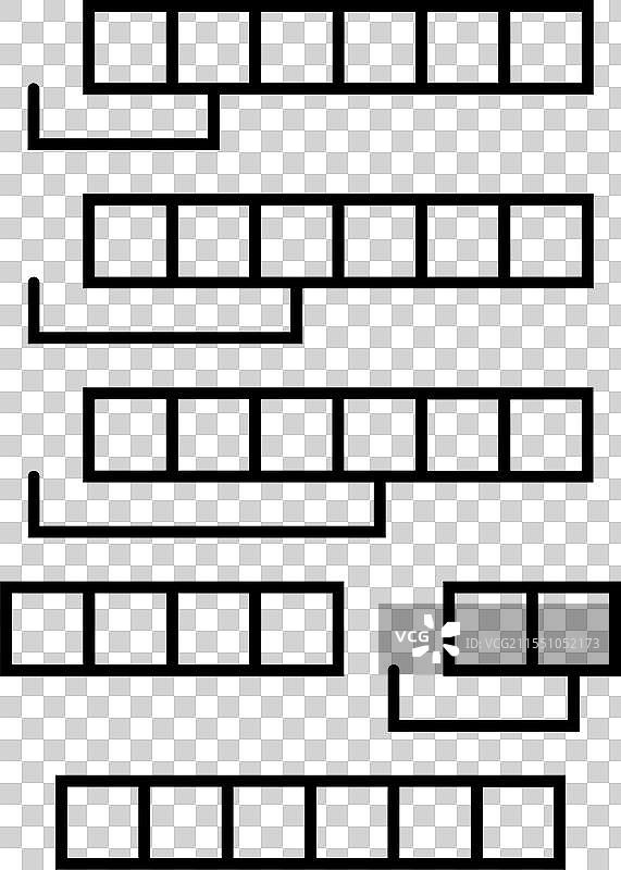 插入排序算法线条图标图片素材