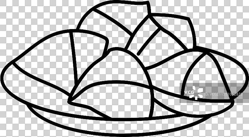 印度美食萨莫萨线条图标图片素材