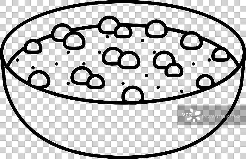 印度菜肴的香辣鹰嘴豆线条图标图片素材