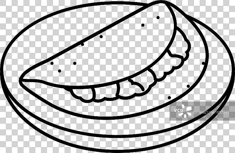 印度美食的多萨线条图标图片素材