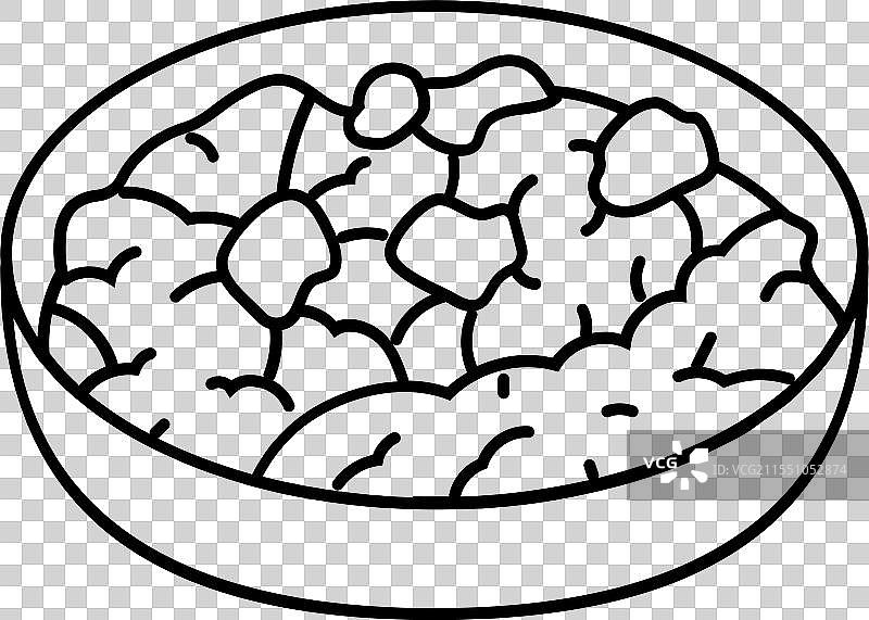 印度菜肴罗根乔什线条图标图片素材