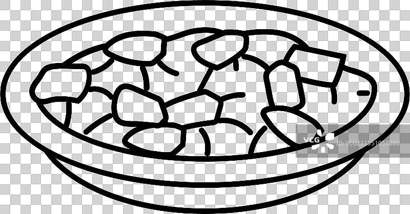 芒果拉西印度菜肴线条图标图片素材