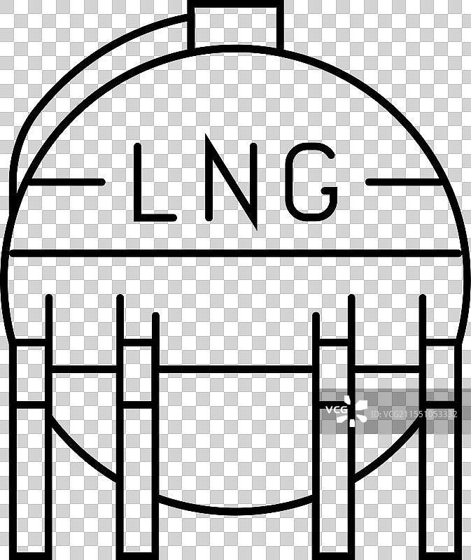 液化天然气 LNG 线条图标图片素材