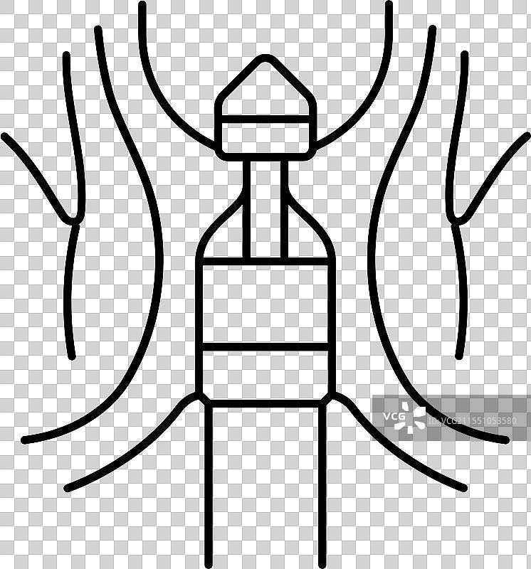 痔疮切除手术医生线条图标图片素材