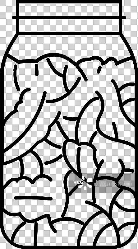 韩国烧烤烹饪线条图标图片素材