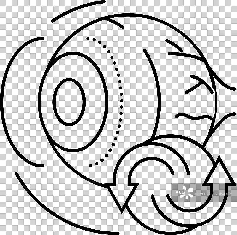 角膜移植手术线条图标图片素材