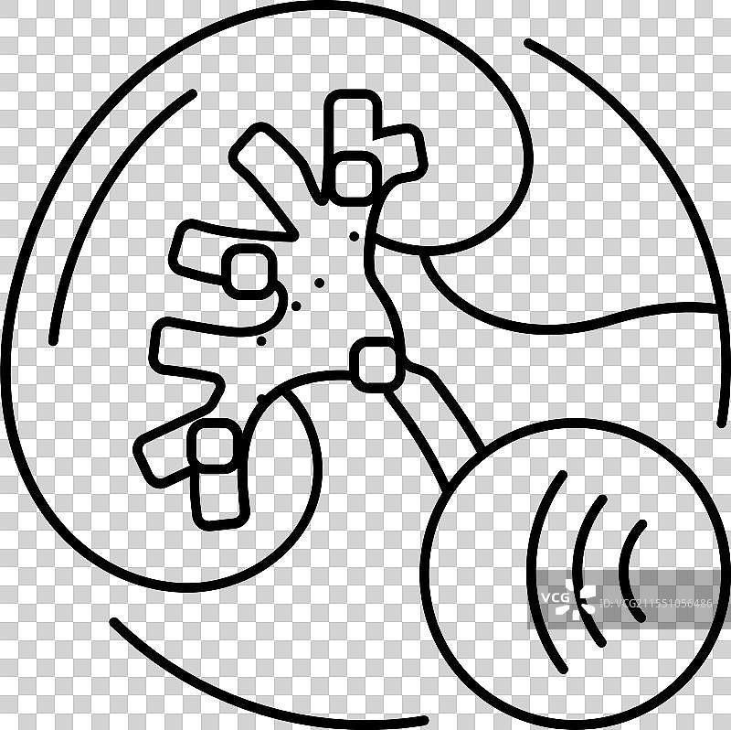 泌尿科碎石术线条图标图片素材