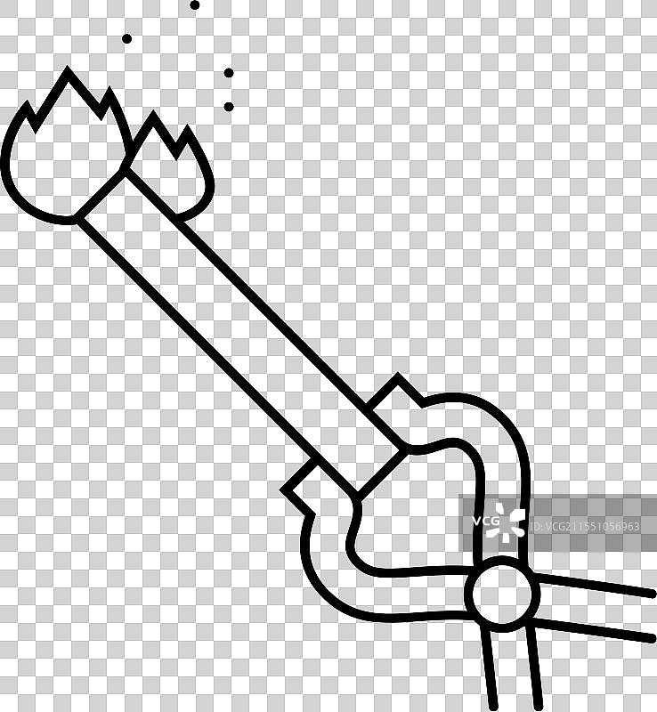 热金属锻造师线条图标图片素材