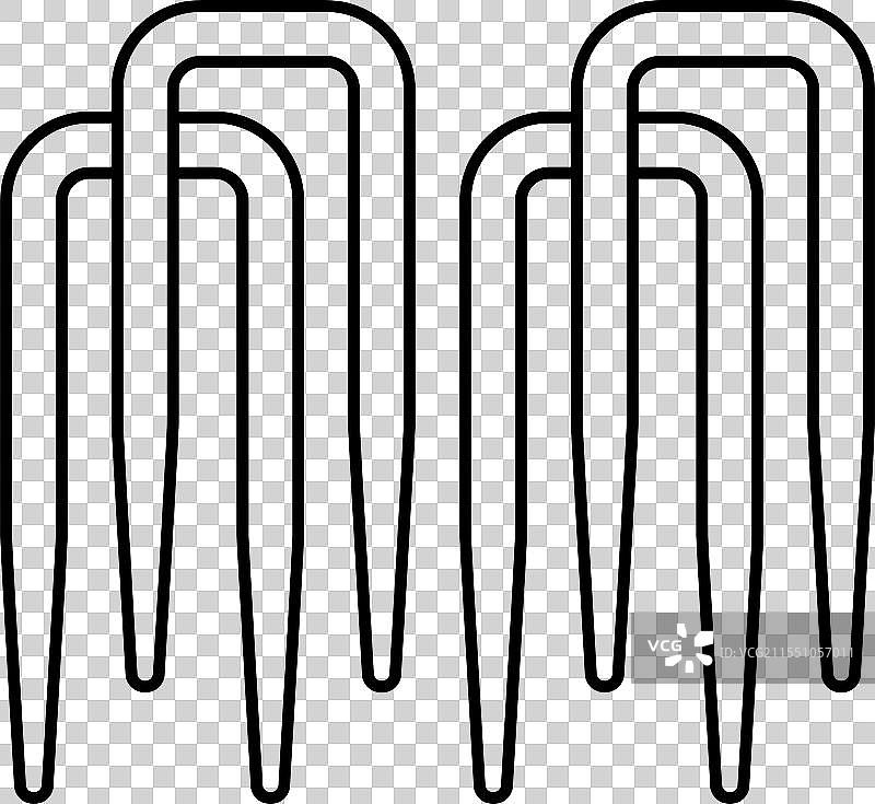 圈式槌球游戏线条图标图片素材