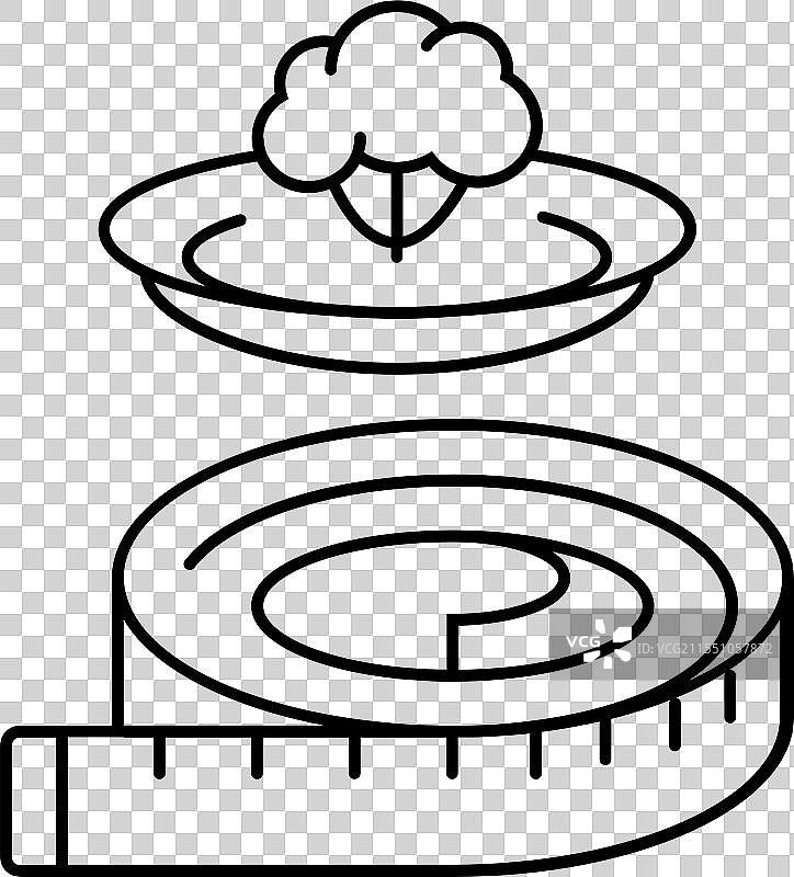 植物性饮食素食食品线条图标图片素材