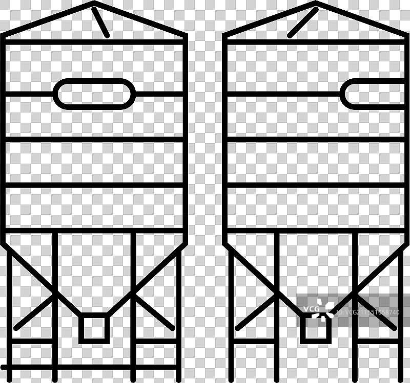 筒仓肥料线条图标图片素材