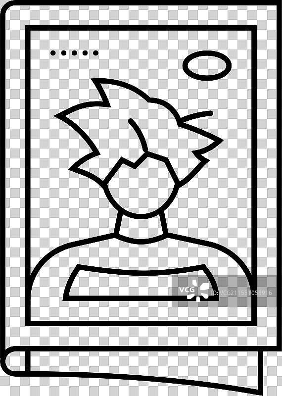 萌系漫画线条图标图片素材