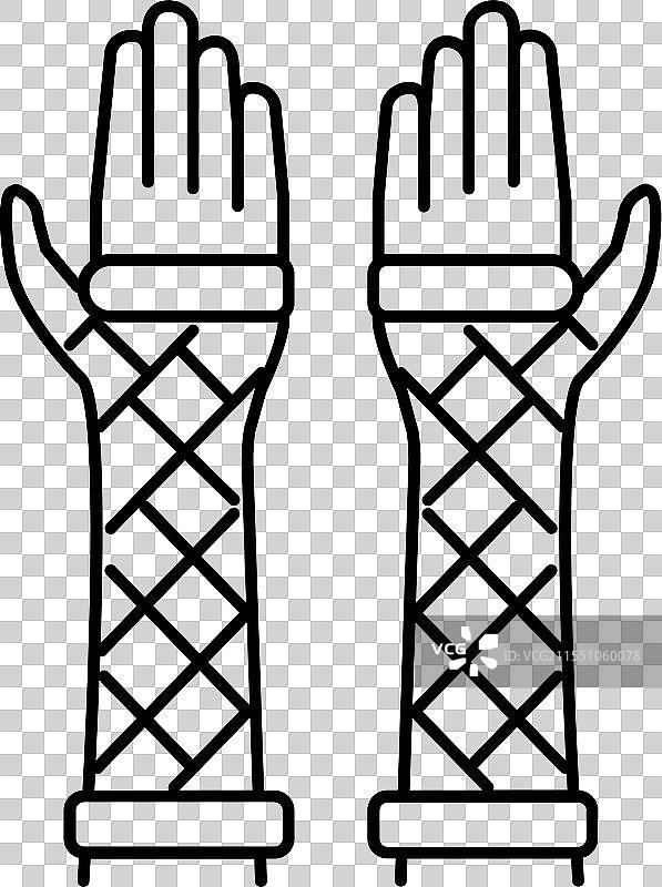 鱼网哥特亚文化线条图标图片素材