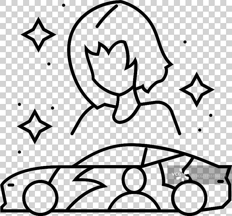 痛车御宅文化线条图标图片素材