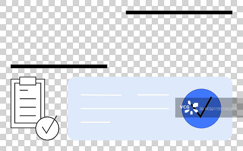 蓝色和黑色的极简设计与剪贴板图片素材