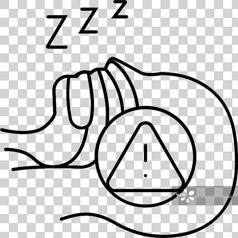 阻塞性睡眠呼吸暂停 肥胖 超重 线条图片素材